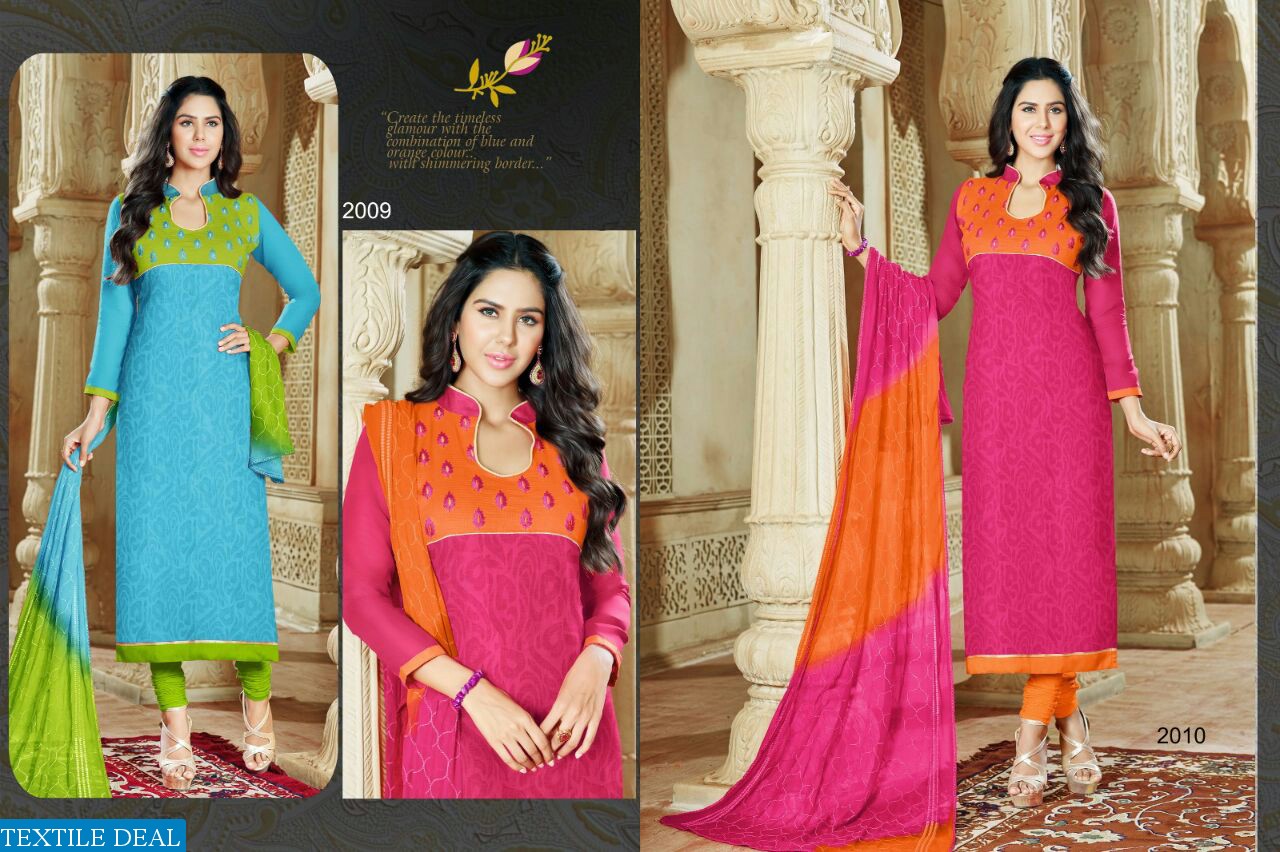 champion vol-2 by shagun Wholesale jacquard Embroidered Dress material